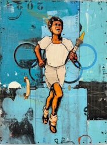 Картина под названием "Les Aventures du Ca…" - Eric Liot, Подлинное произведение искусства, Акрил