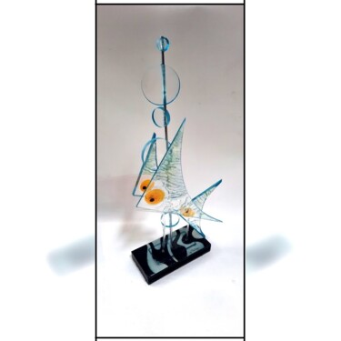 Design intitulée "Trois poissons et d…" par Guy Terrier, Œuvre d'art originale, Accessoires