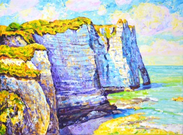 Peinture intitulée "Cliffs of Normandy" par Iryna Kastsova, Œuvre d'art originale, Acrylique Monté sur Châssis en bois