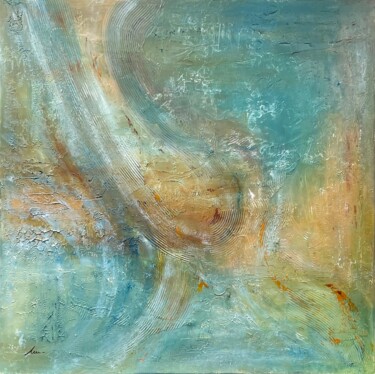 Schilderij getiteld "Pensamiento" door Isabell Deltell, Origineel Kunstwerk, Olie