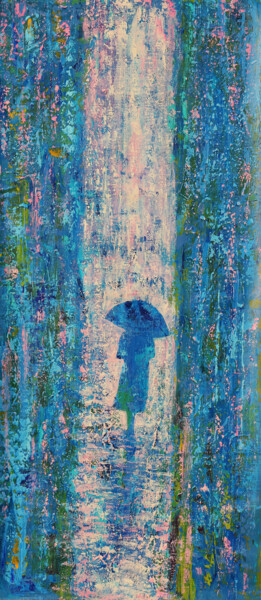 Rain Painting titled "Rain" by Denis Kuvayev, Original Artwork, Acrylic