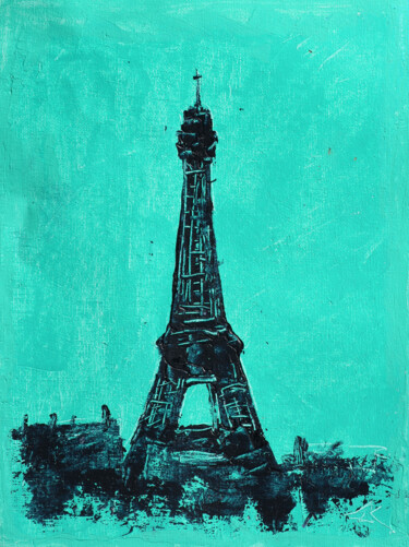 Eiffel Tower 2 Pintura titulada "Eiffel Tower 2" por Denis Kuvayev, Obra de arte original, Acrílico