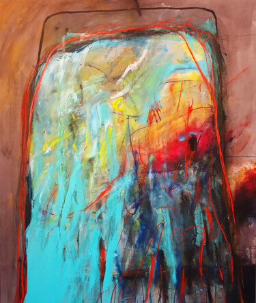 Painting titled "Día de partir" by Martin Zanollo, Original Artwork, Acrylic