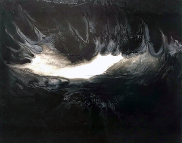 Pittura intitolato "Moon" da Olga Melezhik, Opera d'arte originale, Acrilico Montato su Telaio per barella in legno