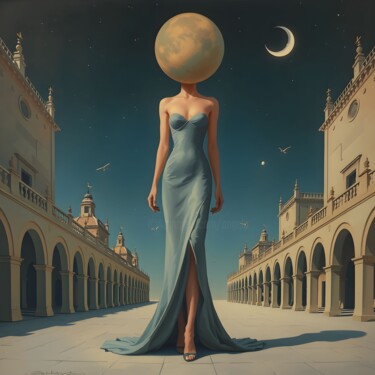 数字艺术 标题为“Figura con volto di…” 由Angelo Mazzoleni, 原创艺术品, 2D数字工作
