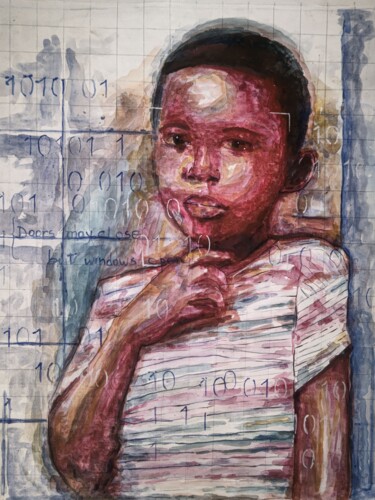 Peinture intitulée "Le héros" par Charles Yemming, Œuvre d'art originale, Acrylique Monté sur Châssis en bois