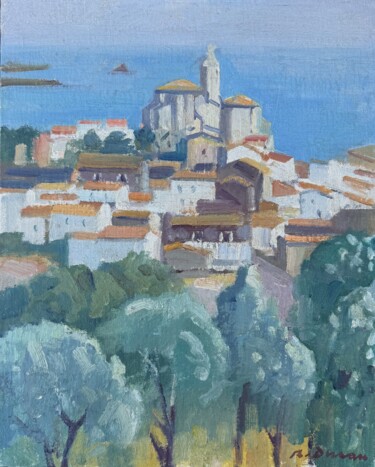 Peinture intitulée "Cadaques" par Rafael Duran Benet, Œuvre d'art originale, Huile Monté sur Autre panneau rigide