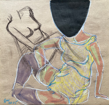 1T45 / Back to the Future - {$M} Dessin intitulée "1T45 / Back to the…" par Leni Smoragdova, Œuvre d'art originale, Crayon