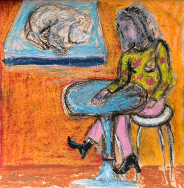 Drawing titled "a$%# / Back to the…" by Leni Smoragdova, Original Artwork, Pastel