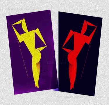 Digitale Kunst getiteld "The Dancers" door Charles Talkoff, Origineel Kunstwerk, 2D Digital Work