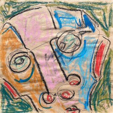 Drawing titled "0g35 / Back to the…" by Leni Smoragdova, Original Artwork, Pastel
