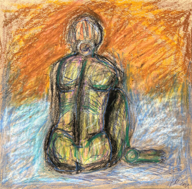 eu34 / Back to the Future - {$M} Tekening getiteld "eu34 / Back to the…" door Leni Smoragdova, Origineel Kunstwerk, Pastel