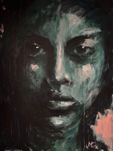 Painting titled "L’Architecture du c…" by Mgx, Original Artwork, Acrylic Mounted on Wood Stretcher frame