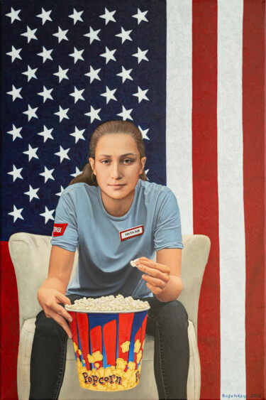 Portrait of a Soft Rebellion 绘画 标题为“Portrait of a Soft…” 由Nataliya Bagatskaya, 原创艺术品, 丙烯