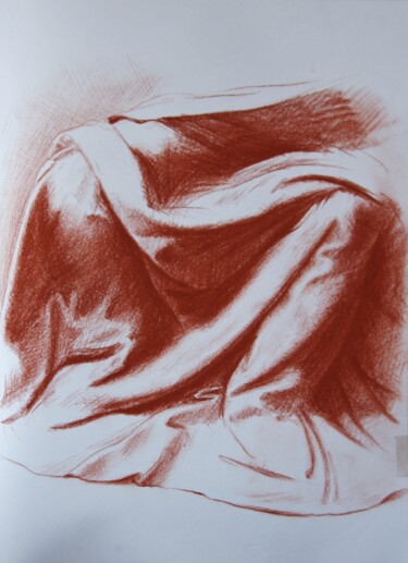 Drawing titled "Panneggio - Da Leon…" by Rosario Iazzetta, Original Artwork, Conté