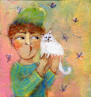 Painting titled "Мир вращается вокру…" by Ekaterina Vitvinova, Original Artwork, Acrylic