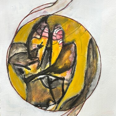 Painting titled "Etreintes" by Michel Teulé, Original Artwork, Acrylic