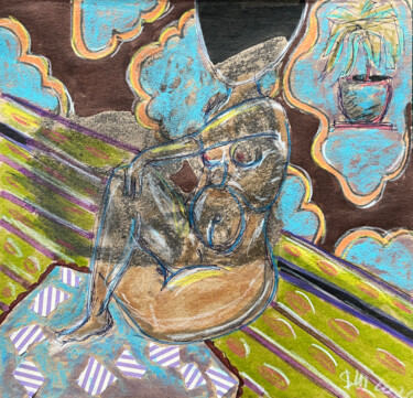 Drawing titled "%1YP / Back to the…" by Leni Smoragdova, Original Artwork, Pastel