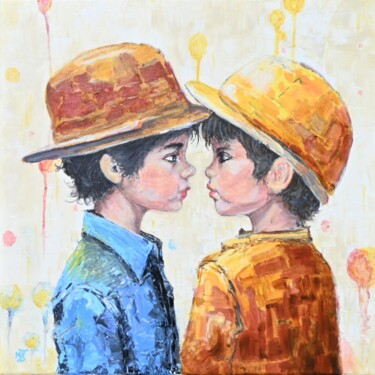 Rira bien qui rira le dernier ! Painting titled "Rira bien qui rira…" by Marie-Laure Tournier, Original Artwork, Acrylic Mounted on Wood Stretcher frame