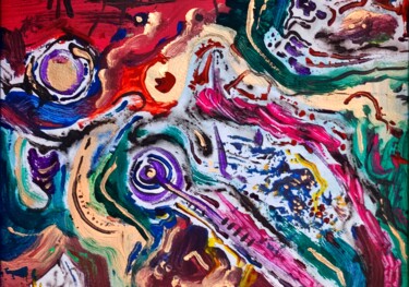 Painting titled "Abstract art on wal…" by Milto Sideris, Original Artwork, Acrylic