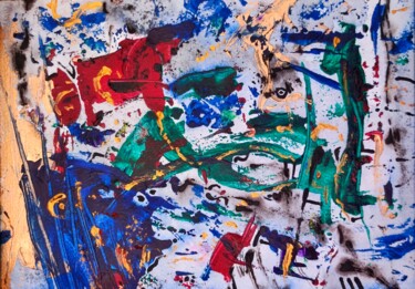 Painting titled "Abstract art on wal…" by Milto Sideris, Original Artwork, Acrylic