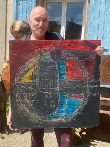 Schilderij getiteld "Acrylic on wood sur…" door David Vanorbeek, Origineel Kunstwerk, Acryl