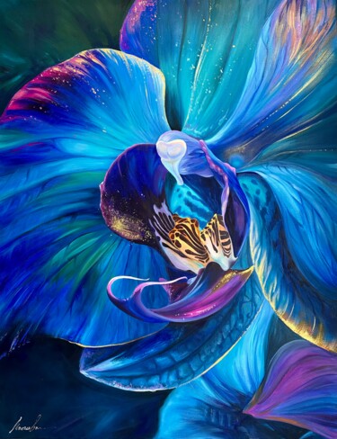 Влечение/Attration Painting titled "Влечение/Attration" by Evgeniya Mastyaeva, Original Artwork, Oil Mounted on Wood Stretcher frame