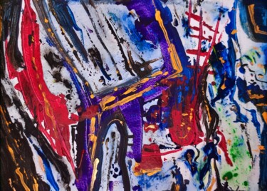 Painting titled "Abstract art on wal…" by Milto Sideris, Original Artwork, Acrylic