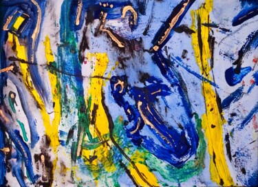 "Abstract art on wal…" başlıklı Tablo Milto Sideris tarafından, Orijinal sanat, Akrilik