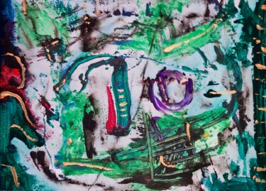 Painting titled "Abstract art on wal…" by Milto Sideris, Original Artwork, Acrylic