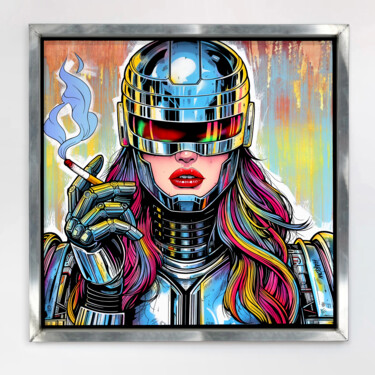 Картина под названием "Robocop" - Harow, Подлинное произведение искусства, Акрил