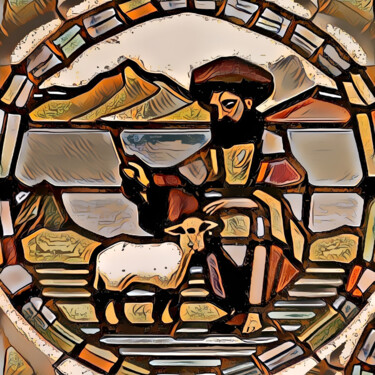 Digital Arts titled "Ba1" by Nadine, Original Artwork, AI generated image Mounted on Other rigid panel
