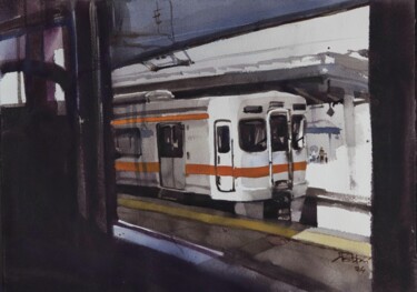 Painting titled "On light time" by Prashant Prabhu, Original Artwork, Watercolor