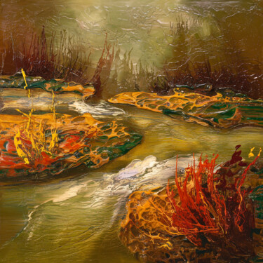 earthy tones green 数字艺术 标题为“earthy tones green” 由Dinem, 原创艺术品, AI生成的图像