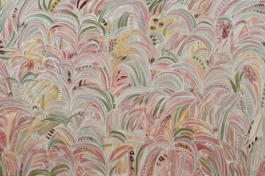 Soleil Blush Palms Pittura intitolato "Soleil Blush Palms" da Carley Bourne, Opera d'arte originale, Acrilico