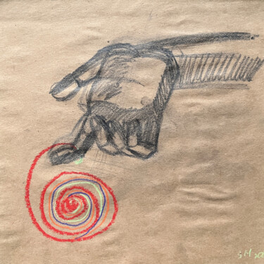 Drawing titled "14uy / Back to the…" by Leni Smoragdova, Original Artwork, Pencil