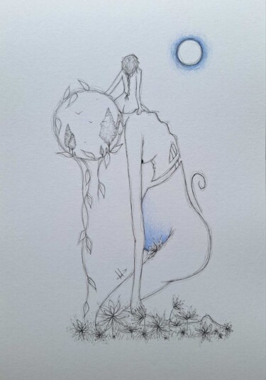 图画 标题为“Depresselina e a p#…” 由Dear Musa, 原创艺术品, 墨