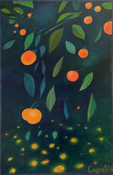 绘画 标题为“Création Les fruits” 由Thierry Cagniard, 原创艺术品, 油 安装在木质担架架上