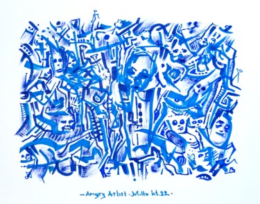 "Angry artist" başlıklı Resim Milto Sideris tarafından, Orijinal sanat, Işaretleyici