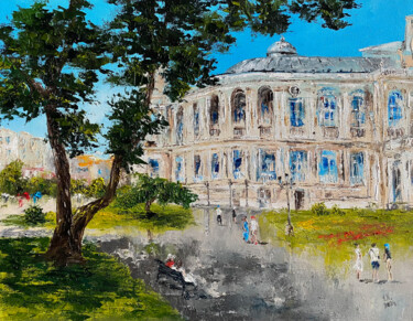 Odesa National Academic Theater of Opera and Ballet 绘画 标题为“Odesa National Acad…” 由Volodymyr Nezdiimynoha, 原创艺术品, 油 安装在木质担架架上