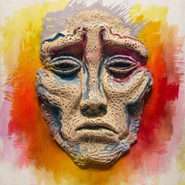 Digital Arts titled "Visage de sable" by Dinem, Original Artwork, AI generated image