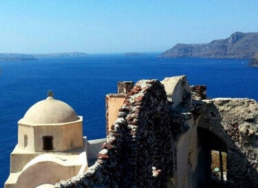 Fotografia intitolato "Vue de Santorin" da Dominique Picard, Opera d'arte originale, Fotografia digitale