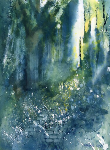 Schilderij getiteld "Lightdance" door Candace Grey, Origineel Kunstwerk, Aquarel