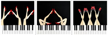 Triptych “Divas de Jazz” (Giclée prints) 印花与版画 标题为“Triptych “Divas de…” 由Kristina Mallen, 原创艺术品, 数字打印