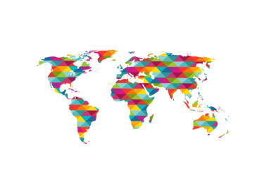 제목이 "La carte du monde a…"인 디지털 아트 Cecile Ducrot로, 원작, 2D 디지털 작업