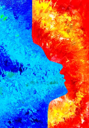 绘画 标题为“Calm Before The Sto…” 由Blooming Paint, 原创艺术品, 丙烯 安装在木质担架架上