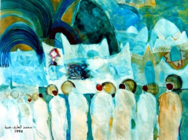 Schilderij getiteld "Sufi Music - Acryli…" door Mohameed Al-Aref Abiya, Origineel Kunstwerk, Acryl