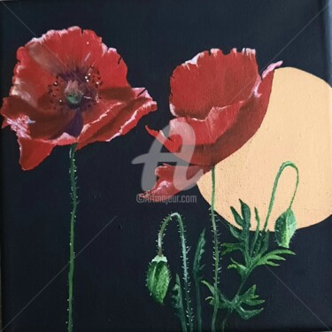제목이 "Flowers"인 미술작품 Sandy Hofman로, 원작, 아크릴