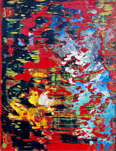 Painting titled "Flame current Chron…" by Svitlana Andriichenko, Original Artwork, Oil
