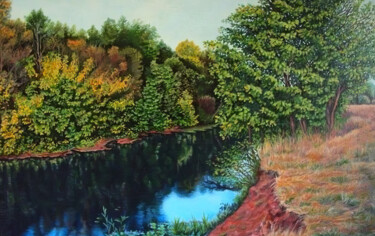 Painting titled "Whispers of Nature" by Sultan Aubekerov, Original Artwork, Oil